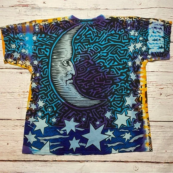 1992 Liquid Blue Sun & Moon Chris Pemberton AOP Tee Shirt - Picture 2 of 5
